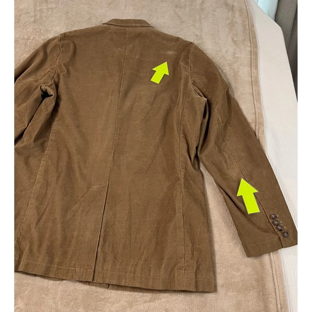 J.Crew Corduroy Blazer Men's size XL Brown 3 Button Sport Coat 71167 FA 05